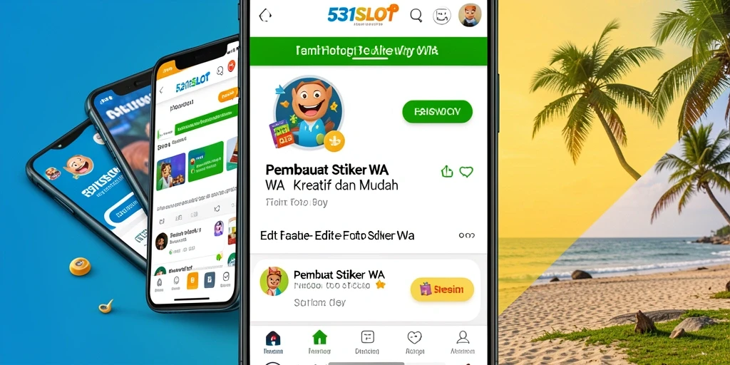 Tampilan antarmuka 531SLOT untuk membuat stiker WA yang menarik.