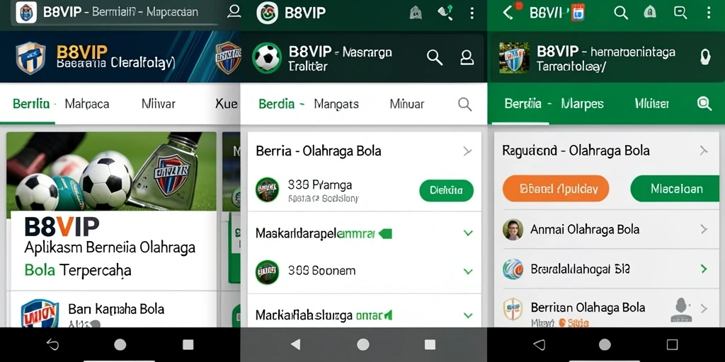 Tampilan antarmuka B8VIP yang informatif dan menarik.