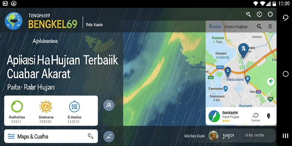 Tampilan antarmuka BENGKEL69 yang menampilkan informasi Radar Hujan.