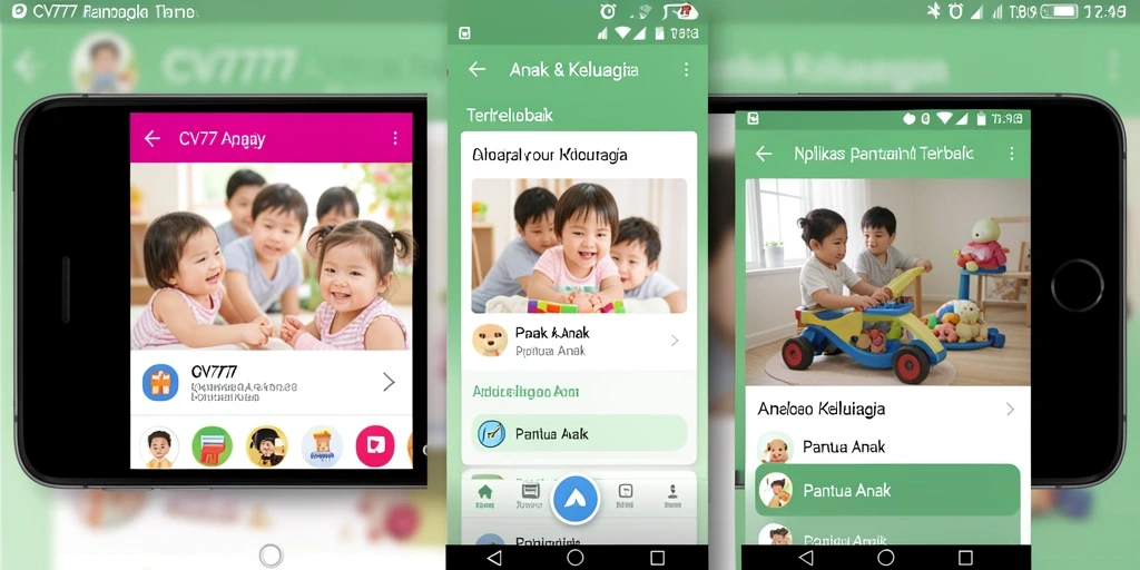 Tampilan antarmuka CV777 untuk memantau aktivitas anak.