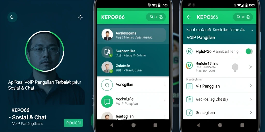 Antarmuka <strong>KEPO66</strong> yang menarik dan fungsional untuk VoIP Panggilan.