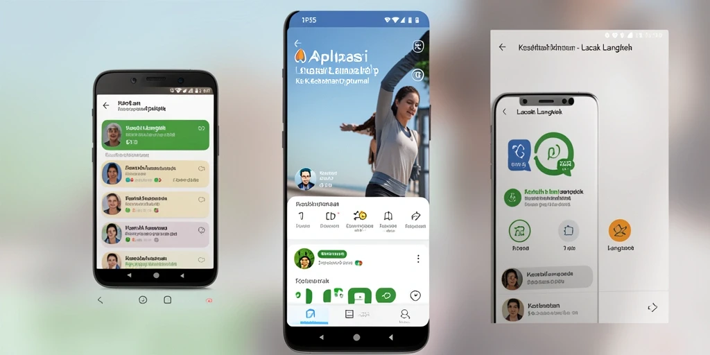 Screenshot utama RP55 menunjukkan antarmuka fungsional untuk lacak langkah.