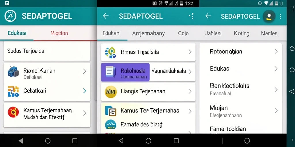 Tampilan antarmuka SEDAPTOGEL yang sederhana dan efisien.