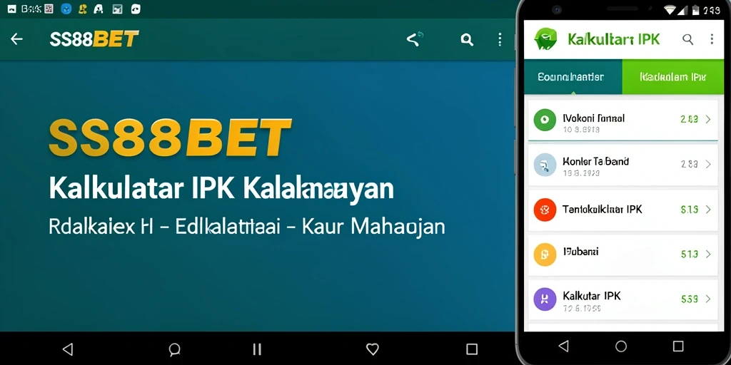 Tampilan antarmuka aplikasi Kalkulator IPK SS88BET yang ramah pengguna.