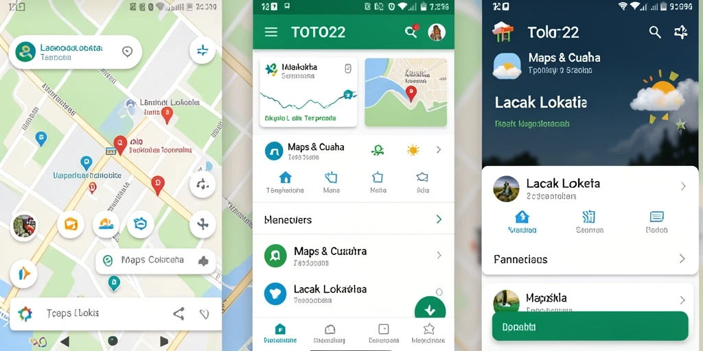 Tampilan antarmuka aplikasi TOTO22 yang modern dan fungsional.