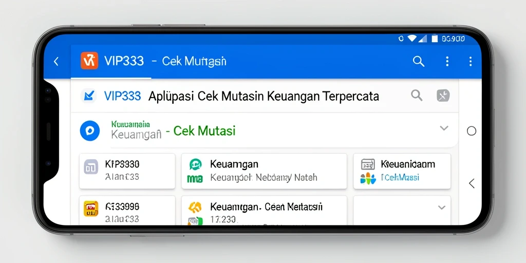 Antarmuka aplikasi VIP333 menampilkan riwayat mutasi secara jelas dan terperinci.
